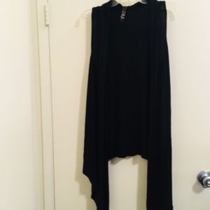 Julia black tank top cover up vest NO size